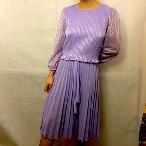 VTG 80s MCS Ltd New York Secretary Geek Dress